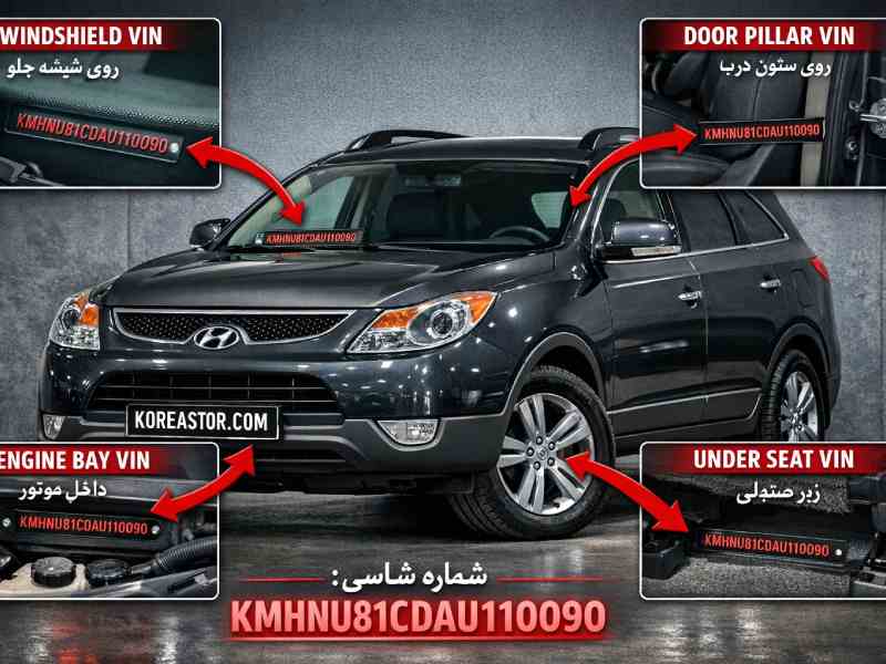 شماره شاسی هیوندای وراکروز کجاست؟