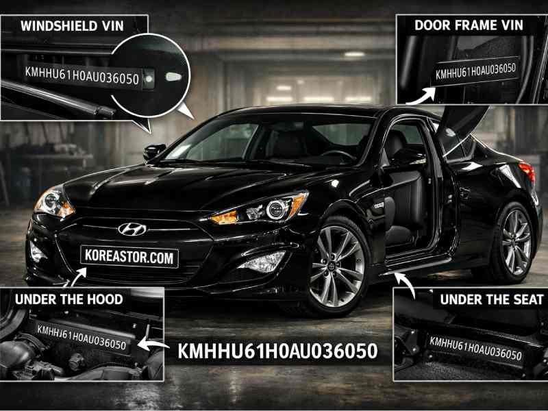شماره شاسی هیوندای جنسیس کجاست؟